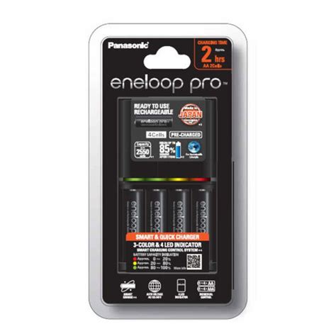 ถ่านพร้อมแท่นชาร์จ Panasonic Eneloop Quick Charger 2hr พร้อม Eneloop