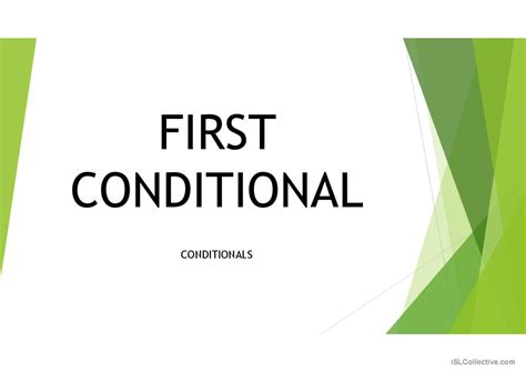 First Conditional Presentation Gramm… English Esl Powerpoints