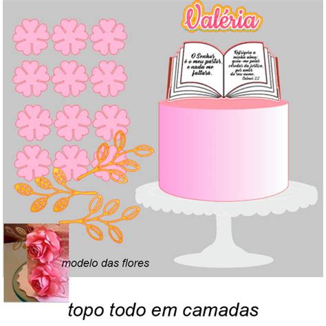 Arquivo De Corte Digital Topo De Bolo Biblia Brinde Elo7