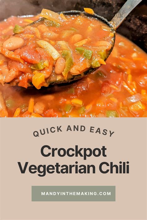 Crockpot Vegetarian Chili — Mandy In The Making Meals And More On Youtube