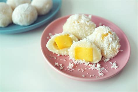 Mochi De Manga Fresca Uma Del Cia Ex Tica Coberta De Coco