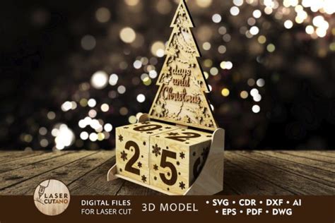 Christmas Stand Wood Multilayer Cut File Graphic By Lasercutano