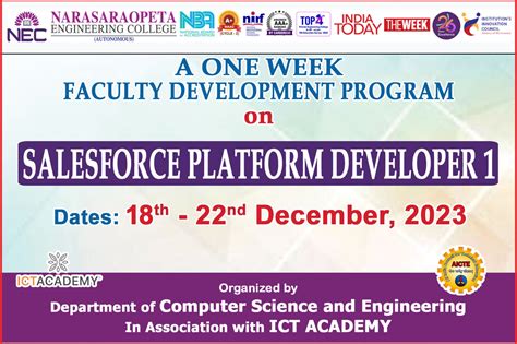 A One Week Faculty Development Program On Salesforce Platform Developer