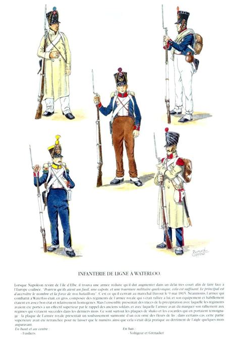 French French Line Infantry At Waterloo 1815 Top Three Figures Are