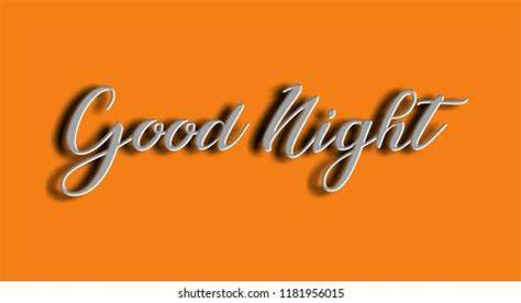 Good Night Text Art Stock Illustration 1181956015