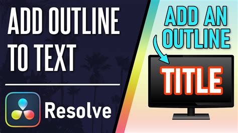 How To Add Outline Stroke To Text In Davinci Resolve YouTube