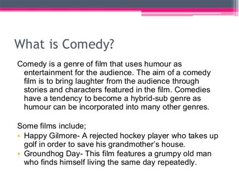 Comedy genre