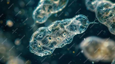 Premium Photo An Amoeba A Singlecelled Organism Is Seen In The Midst Of Dividing Into Two