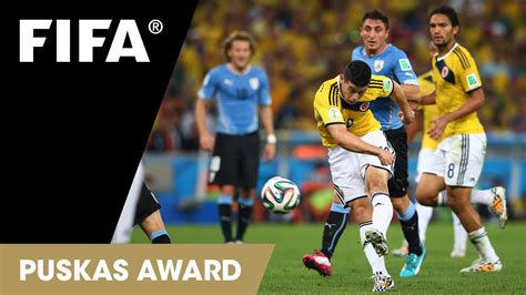 James Rodriguez Goal Vs Uruguay Fifa Puskas Award Winner Youtube