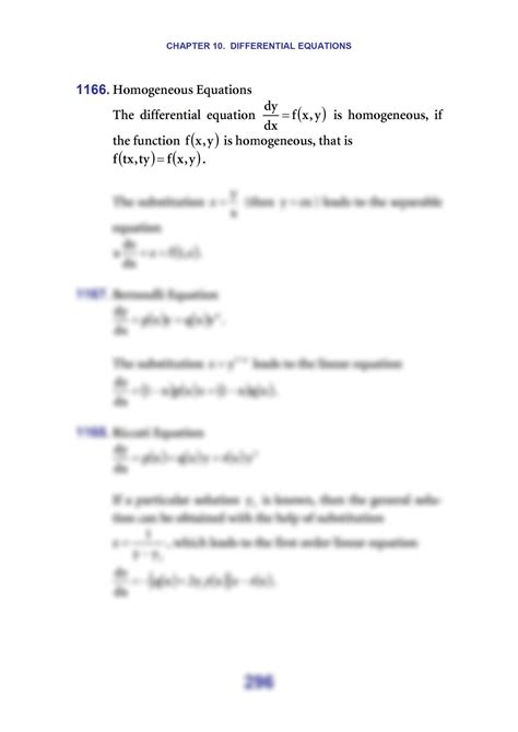 Solution Differential Equations Formulas Studypool