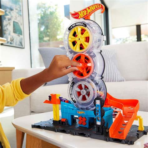 Conjunto E Pista Hot Wheels City Super Loja De Pneus Mattel