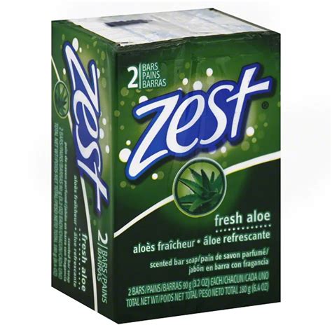 Zest Fresh Aloe Refreshing Scented Bar Soap Shop Bath And Skin Care At