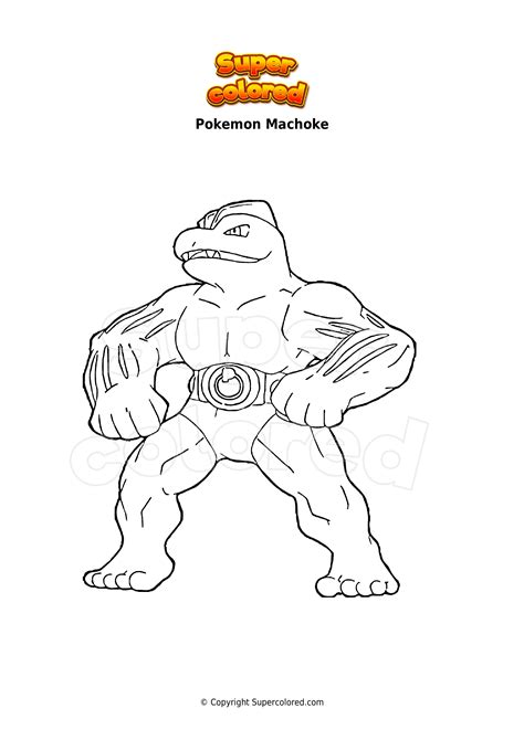 Dibujo Para Colorear Pokemon Machoke Supercolored