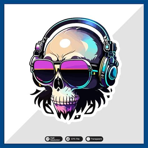 Premium Vector Colorful Skull Vector Tshirt Design