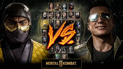 Mortal Kombat Scorpion Vs Johnny Cage Hard Youtube