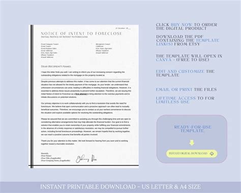 Initial Notice Of Intent To Foreclose Template Mortgage Delinquency