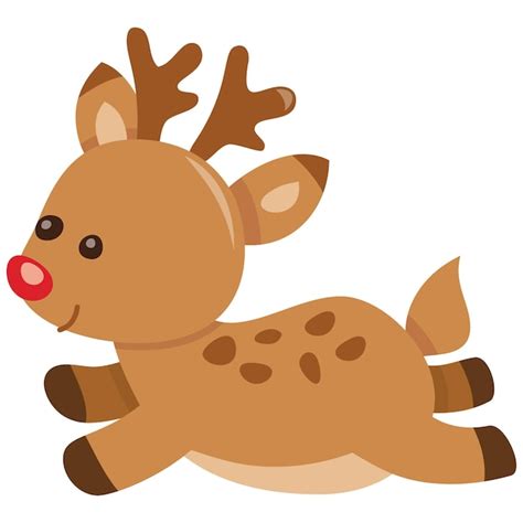 Premium Vector | Cartoon reindeer