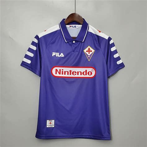 Fiorentina Retro Soccer Jersey 1998 Home Purple Football Shirt Soccer777