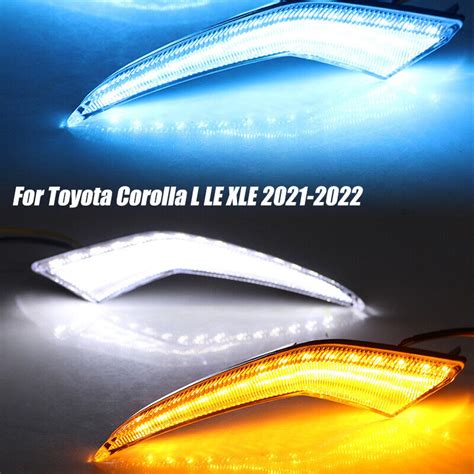 New X Drl For Toyota Corolla L Le Xle Led Daytime Running Light