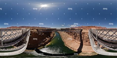 Vista de 360 grados de Puentes Navajo sobre el Cañón de Mármol Alamy