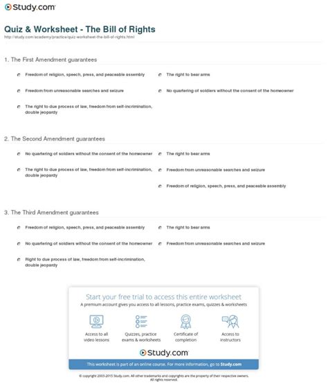 Bill Of Rights Scenarios Worksheet Answer Key Printable Computer Tools