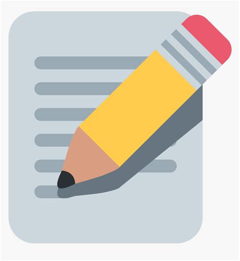 Pen And Paper Emoji, HD Png Download , Transparent Png Image - PNGitem