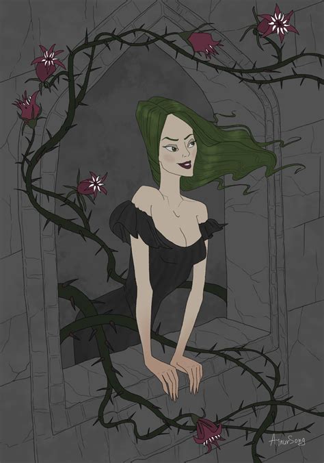 Иллюстрация Дева и плотоядные цветы в стиле люди | Illustrators.ru