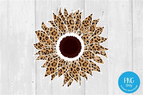 Sunflower Leopard For Sublimation Graphic By Tori Designs · Creative Fabrica