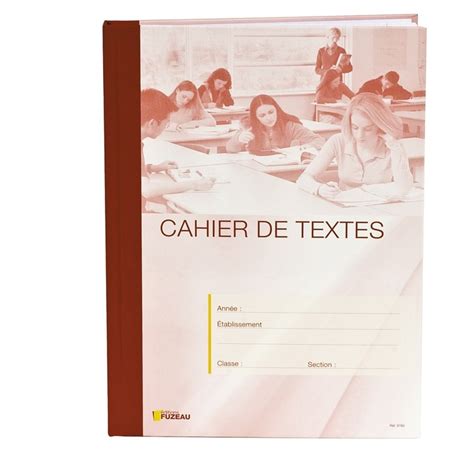 CAHIER DE TEXTES DE COULEUR ROUGE