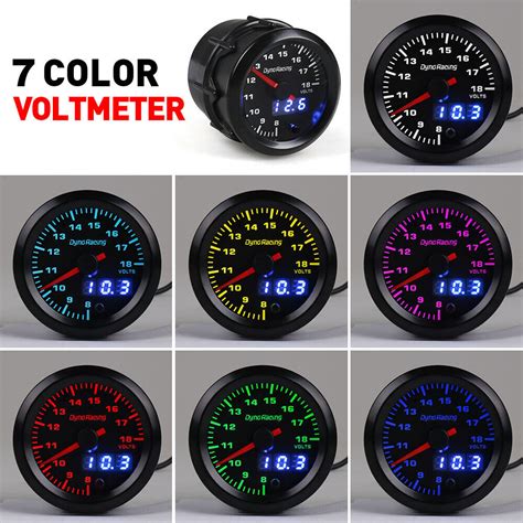 Mm Digital Pointer Color Led Car Volt Meter Voltmeter Voltage