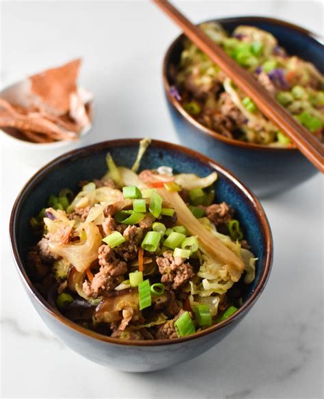 Healthy Egg Roll Bowl The Dizzy Cook