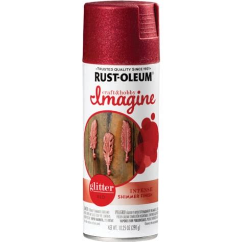 Rust Oleum Imagine Craft Hobby Oz Intense Red Glitter Spray