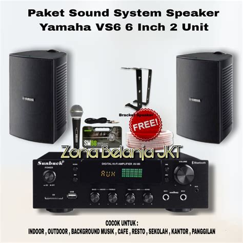 Jual Paket Sound Speaker Yamaha Vs Inch Speaker Cafe Resto Karaoke