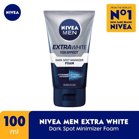 NIVEA MEN Extra White Dark Spot Minimizer Foam 100ml Sabun Cuci Muka