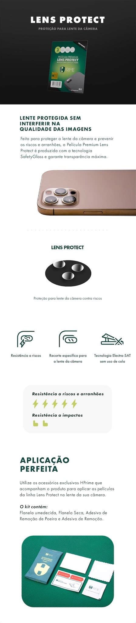 Película HPrime Lens Protect Câmera para Galaxy S23 e S23 Plus