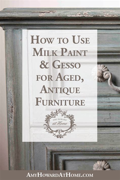 How To Use Milk Paint And Cracked Gesso For Aged Antique Finishes