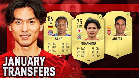 Fifa January Transfers Confirmed Deals Rumours W Minamino Sane