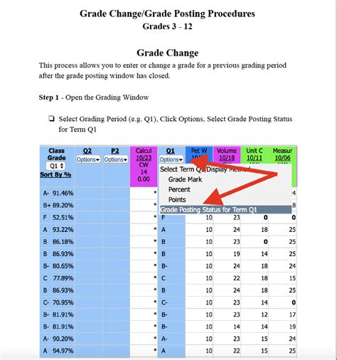 Skyward Grades 3 12 Post Or Change Grades Procedure Mcv Edtech