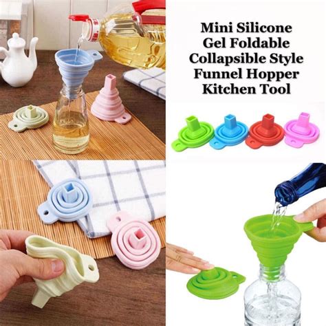 Silicone Funnel Foldable Collapsible Kitchen Tools Shopikbuzz