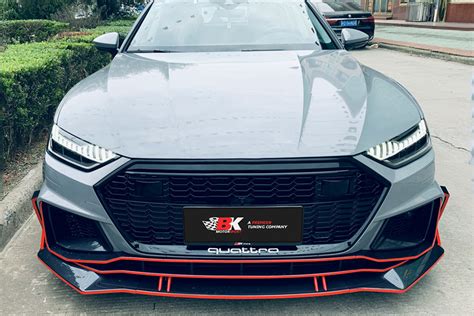 Bkm Front Bumper Kit With Lip Set R Sport Style Fits Audi A S C