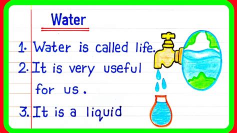 Essay On Water Lines On Water In English Few Lines On Water