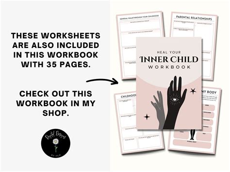 Inner Child Worksheets Printable Inner Child Workbook Inner Child