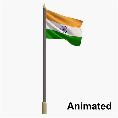 Indian Flag - Republic of India - Animated 3D Model $9 - .max .fbx .obj ...