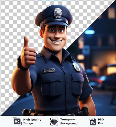 Premium Psd Premium Of D Police Officer Cartoon Patrolling The