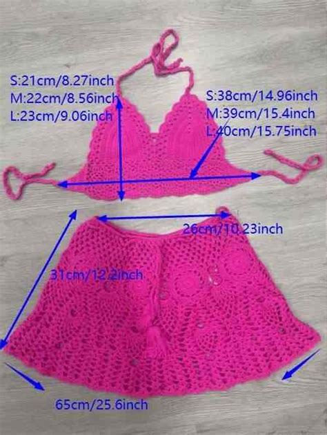 Hand Crochet Bikini Wrap With Sexy Peplum Cutout Pleated Skirt Separate