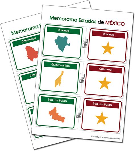 Memorama De Los Estados Y Capitales De México PDF Gratis, 48% OFF