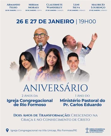 A Igreja Congregacional De Rio Formoso Pe Comemora O Segundo