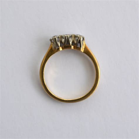 Antiques Atlas Diamond Trilogy Ring Ct Gold