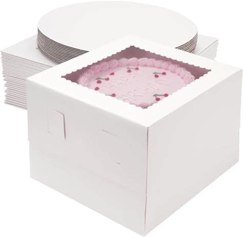 Miluoou Pcs Cake Boxes With Cake Boards Boxes Boards