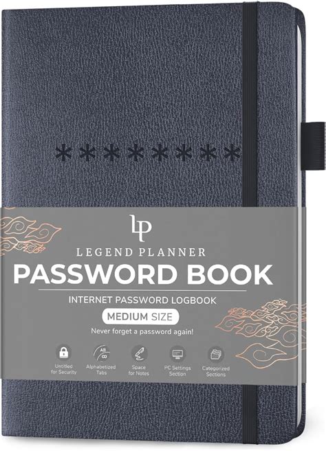 Clever Fox Password Book Spiral Internet Address Password Organizer